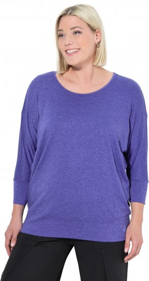 Ulla Popken Quick Drying Batwing Sleeve Tee Blueberry - Apdrukāti T-krekli sievietēm - 