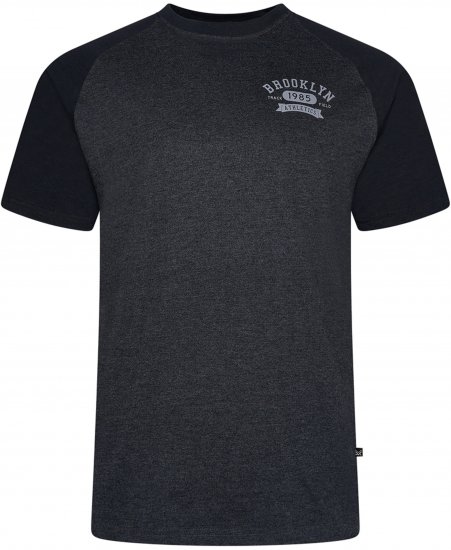 Kam Jeans 5783 Raglan Tee with Brooklyn Chest Print Black - T-krekli - T-krekli - 2XL-14XL