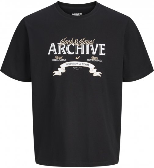 Jack & Jones Dover Denim O-Neck T-Shirt Black - T-krekli - T-krekli - 2XL-14XL