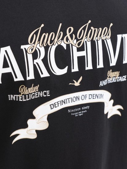 Jack & Jones Dover Denim O-Neck T-Shirt Black - T-krekli - T-krekli - 2XL-14XL