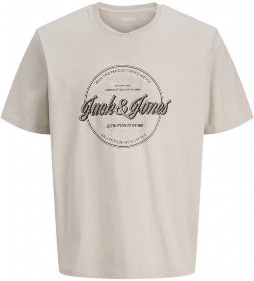 Jack & Jones Dover Denim O-Neck T-Shirt Moonbeam Grey - T-krekli - T-krekli - 2XL-14XL