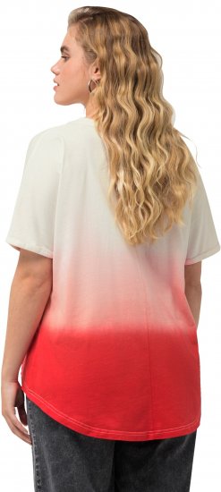 Ulla Popken Dip Dyed Short Sleeve Logo Tee Off-White - Apdrukāti T-krekli sievietēm - 