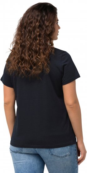 Ulla Popken BISOUS Short Sleeve Graphic Tee Navy Blue - Apdrukāti T-krekli sievietēm - 