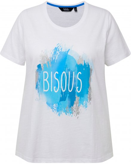 Ulla Popken BISOUS Short Sleeve Graphic Tee Snow White - Apdrukāti T-krekli sievietēm - 
