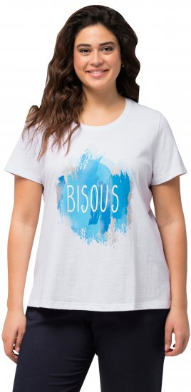 Ulla Popken BISOUS Short Sleeve Graphic Tee Snow White - Apdrukāti T-krekli sievietēm - 