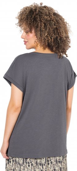 Ulla Popken LOVE Short Sleeve Graphic Tee Graphite Grey - Apdrukāti T-krekli sievietēm - 