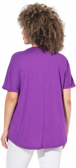 Ulla Popken Marine Print Short Sleeve Tee Purple - Apdrukāti T-krekli sievietēm - 