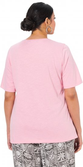 Ulla Popken Cactus Short Sleeve Graphic Tee Pink - Apdrukāti T-krekli sievietēm - 