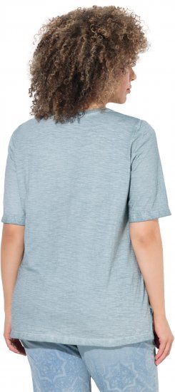 Ulla Popken Paisley Short Sleeve Graphic Tee Light Moss Green - Apdrukāti T-krekli sievietēm - 