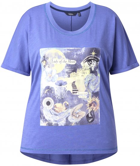 Ulla Popken Lady Of The Moon Short Sleeve Graphic Tee Lavender - Apdrukāti T-krekli sievietēm - 