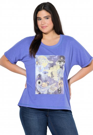 Ulla Popken Lady Of The Moon Short Sleeve Graphic Tee Lavender - Apdrukāti T-krekli sievietēm - 