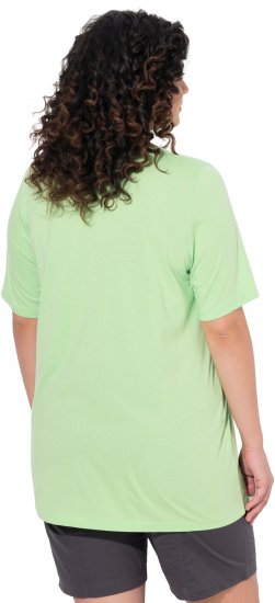 Ulla Popken Essential Front Pleat Tee Light Green - T-krekli - 