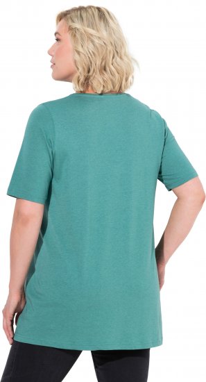 Ulla Popken Essential Front Pleat Tee Green - T-krekli - 