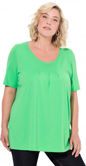 Ulla Popken Essential Front Pleat Tee Mint Green - T-krekli - 