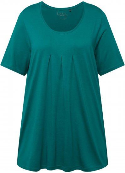 Ulla Popken Essential Front Pleat Tee Dark Emerald - T-krekli - 