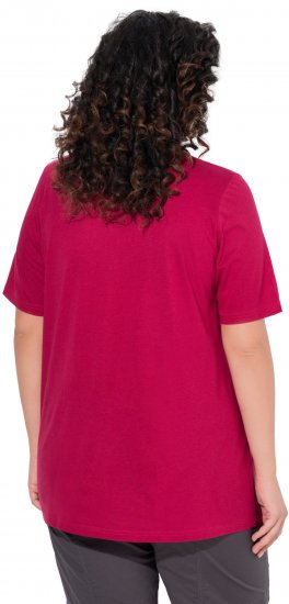 Ulla Popken Essential Front Pleat Tee Dark Raspberry - T-krekli - 