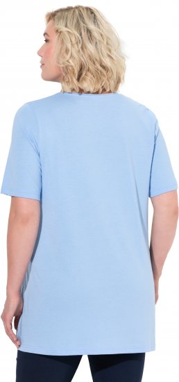 Ulla Popken Essential Front Pleat Tee Light Blue - T-krekli - 