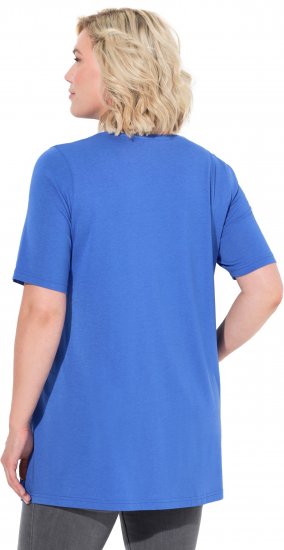 Ulla Popken Essential Front Pleat Tee Peacock Blue - T-krekli - 