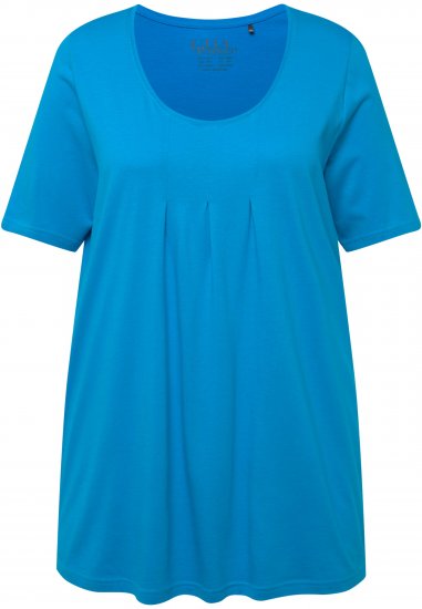 Ulla Popken Essential Front Pleat Tee Sapphire Blue - T-krekli - 
