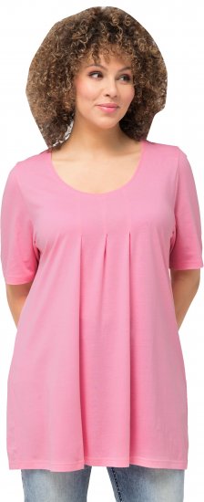 Ulla Popken Essential Front Pleat Tee Light Pink - T-krekli - 