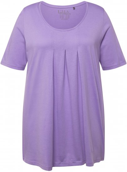 Ulla Popken Essential Front Pleat Tee Pale Lilac - T-krekli - 