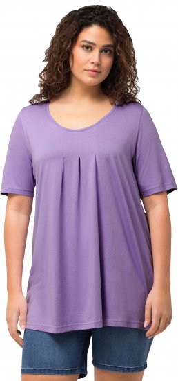Ulla Popken Essential Front Pleat Tee Pale Lilac - T-krekli - 