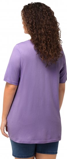 Ulla Popken Essential Front Pleat Tee Pale Lilac - T-krekli - 