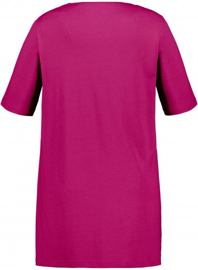 Ulla Popken Essential Front Pleat Tee Magnolia Red - T-krekli - 