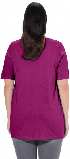 Ulla Popken Essential Front Pleat Tee Berry - T-krekli - 