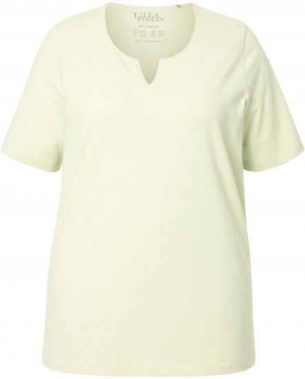 Ulla Popken Essential Notch Neck Stretch Tee Pistachio - T-krekli - 
