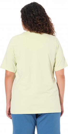 Ulla Popken Essential Notch Neck Stretch Tee Pistachio - T-krekli - 