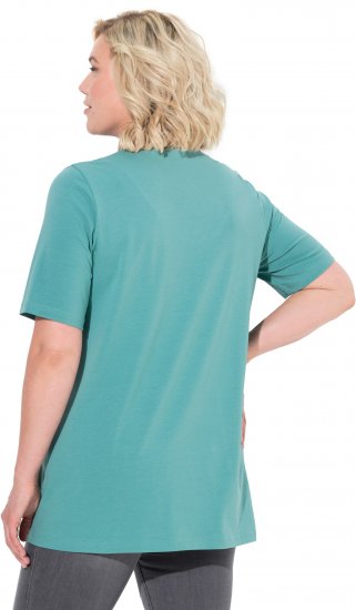 Ulla Popken Essential Notch Neck Stretch Tee Pale Green - T-krekli - 