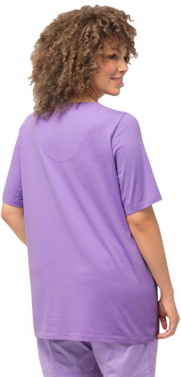 Ulla Popken Essential Notch Neck Stretch Tee Pale Lilac - T-krekli - 