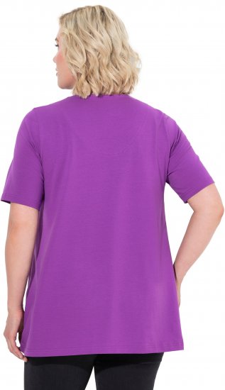 Ulla Popken Essential Notch Neck Stretch Tee Purple - T-krekli - 