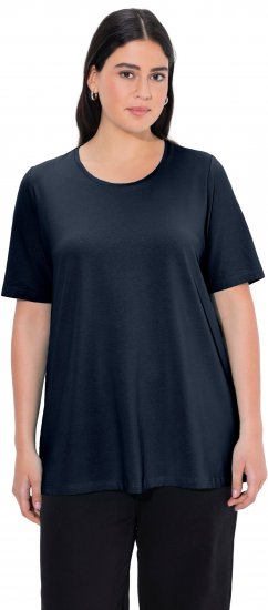 Ulla Popken Essential Round Neck Stretch Tee Navy Blue - T-krekli - 