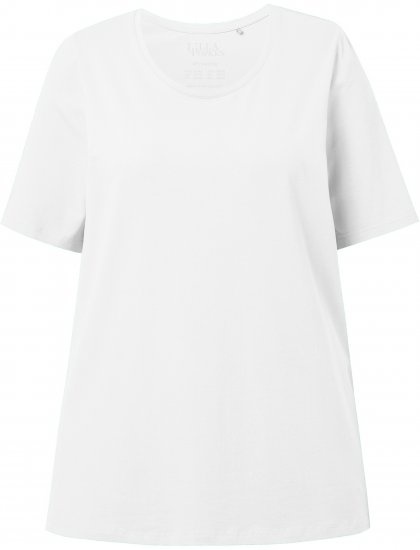 Ulla Popken Essential Round Neck Stretch Tee Snow White - T-krekli - 