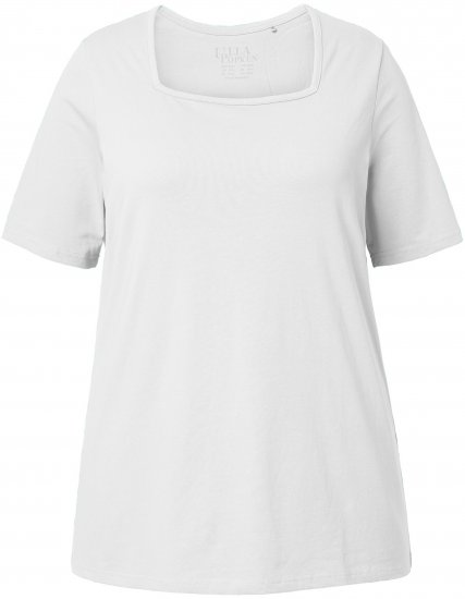 Ulla Popken Essential Square Neck Stretch Tee Snow White - T-krekli - 