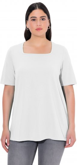 Ulla Popken Essential Square Neck Stretch Tee Snow White - T-krekli - 