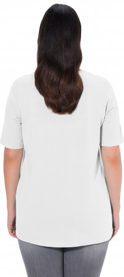 Ulla Popken Essential Square Neck Stretch Tee Snow White - T-krekli - 