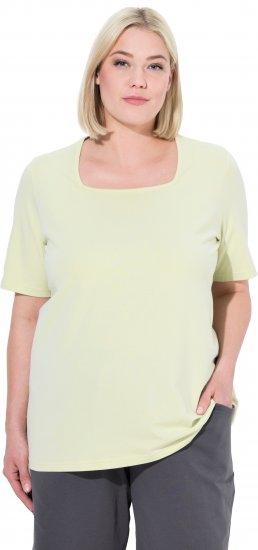 Ulla Popken Essential Square Neck Stretch Tee Pistachio - T-krekli - 