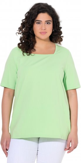 Ulla Popken Essential Square Neck Stretch Tee Light Green - T-krekli - 