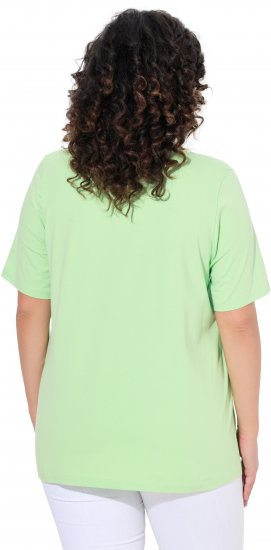 Ulla Popken Essential Square Neck Stretch Tee Light Green - T-krekli - 