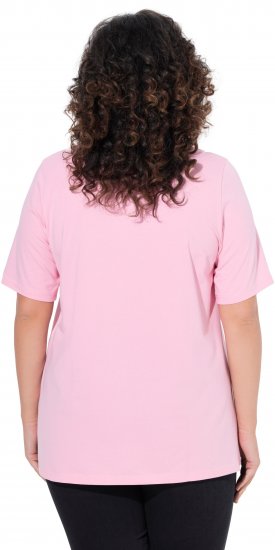 Ulla Popken Essential Square Neck Stretch Tee Pink - T-krekli - 