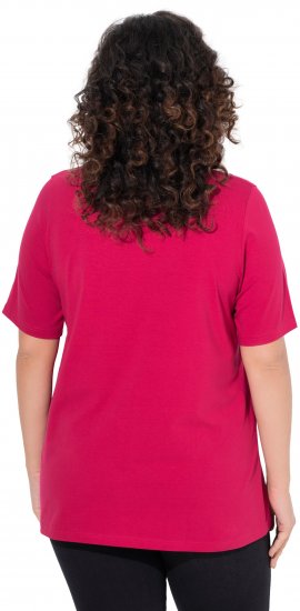 Ulla Popken Essential Square Neck Stretch Tee Dark Raspberry - T-krekli - 