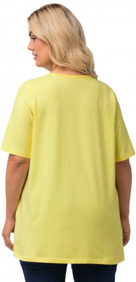 Ulla Popken Essential Square Neck Stretch Tee Lemon Yellow - T-krekli - 