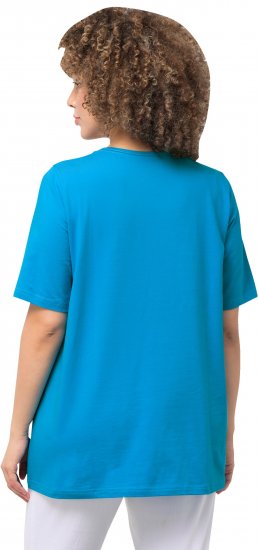 Ulla Popken Essential Square Neck Stretch Tee Sapphire Blue - T-krekli - 