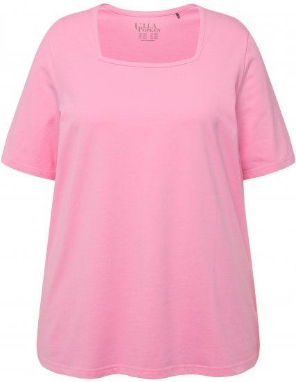 Ulla Popken Essential Square Neck Stretch Tee Light Pink - T-krekli - 