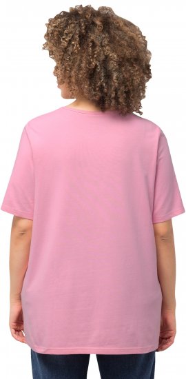 Ulla Popken Essential Square Neck Stretch Tee Light Pink - T-krekli - 