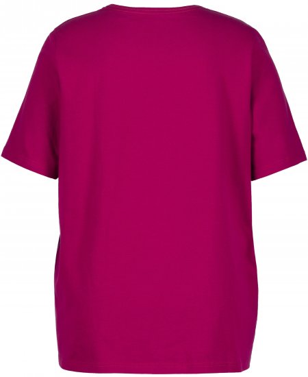Ulla Popken Essential Square Neck Stretch Tee Magnolia Red - T-krekli - 