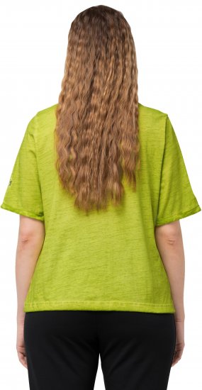Ulla Popken Cold Dyed Sweetheart Neckline Short Sleeve Tee Apple Green - T-krekli - 